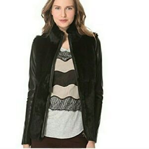 Veda leather and fur jacket
